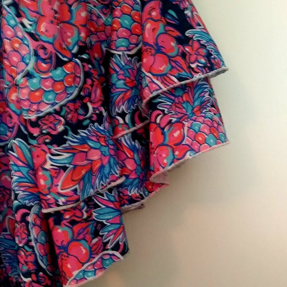 🌺🍍Simply Southern Off‑Shoulder Pineapple & Floral Top 🌺🍍 Navy • Size L - Picture 6 of 9